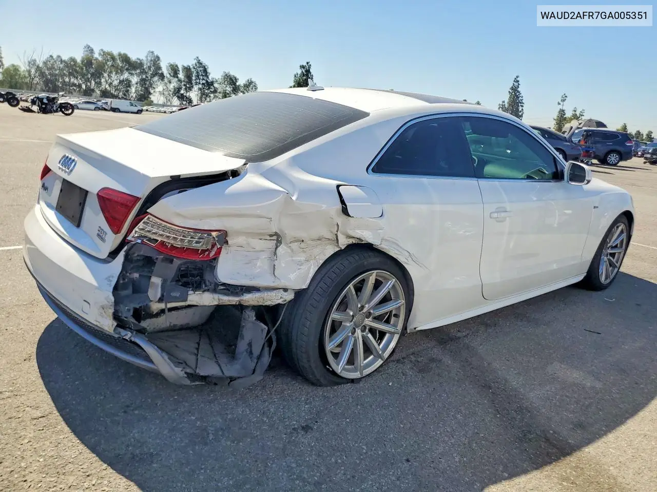 2016 Audi A5 Premium Plus S-Line VIN: WAUD2AFR7GA005351 Lot: 59321966