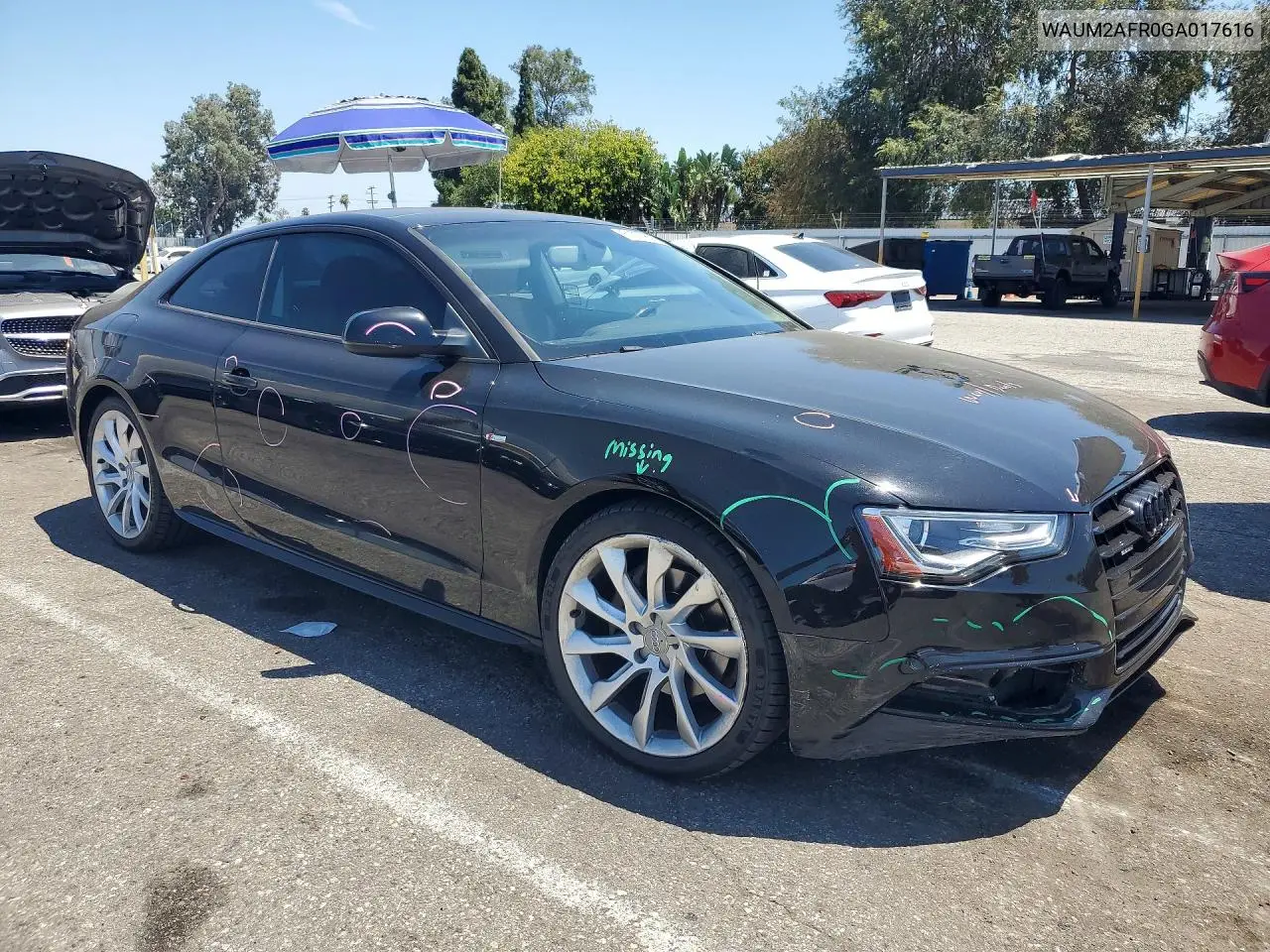 2016 Audi A5 Premium Plus S-Line VIN: WAUM2AFR0GA017616 Lot: 61377606