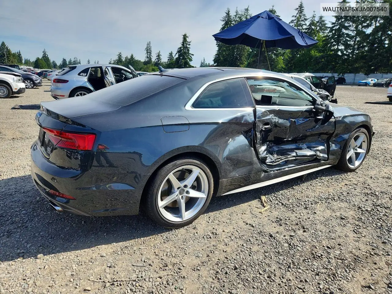 2018 Audi A5 2.0T Prm VIN: WAUTNAF5XJA007540 Lot: 57248886