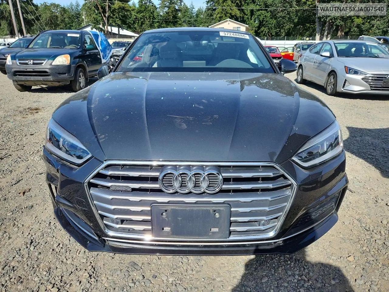 2018 Audi A5 2.0T Prm VIN: WAUTNAF5XJA007540 Lot: 57248886