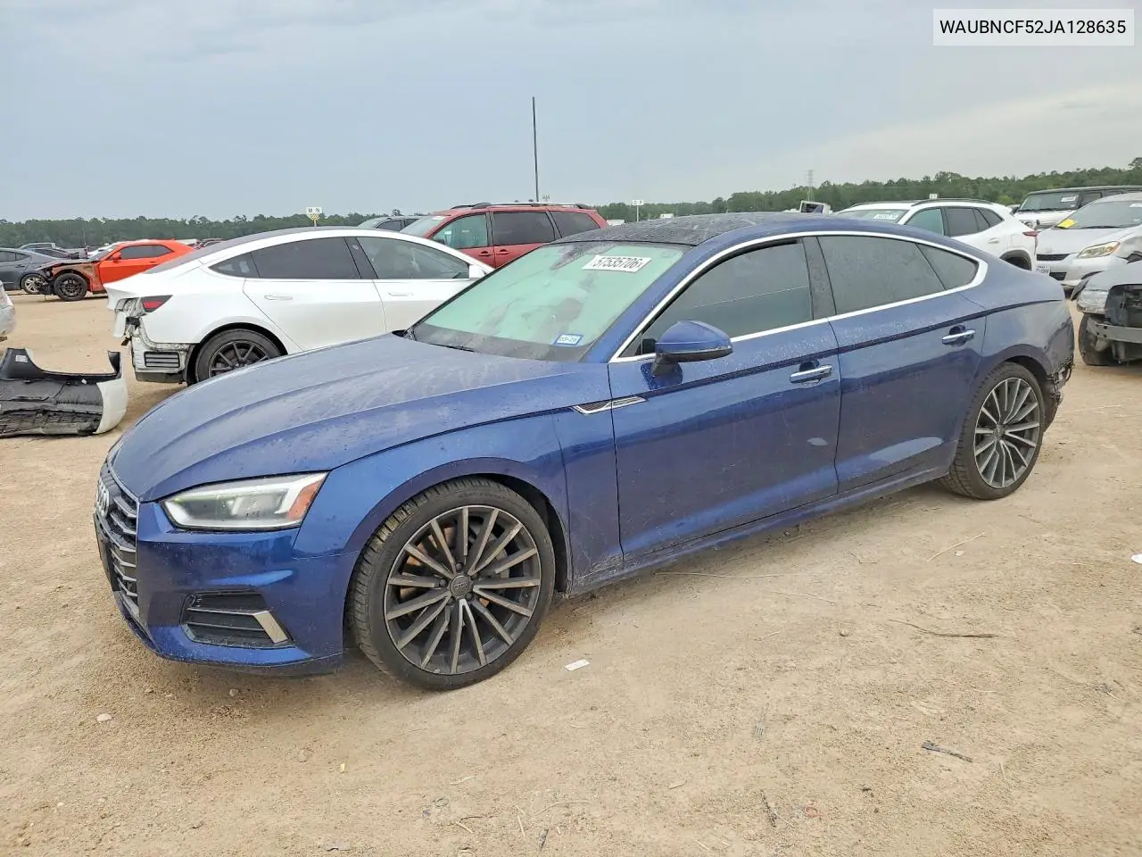 2018 Audi A5 Premium Plus VIN: WAUBNCF52JA128635 Lot: 57535706