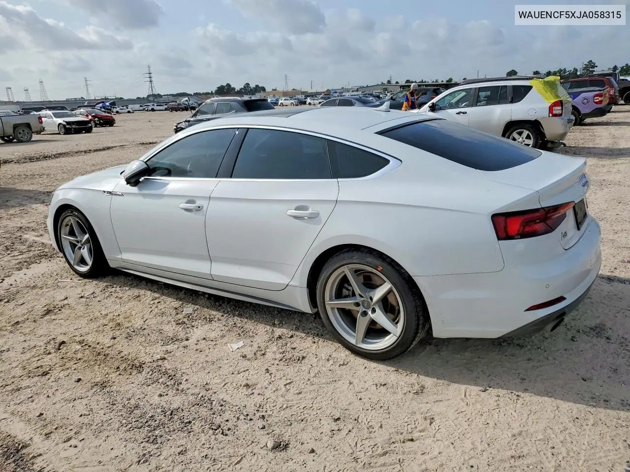WAUENCF5XJA058315 2018 Audi A5 Premium Plus S-Line