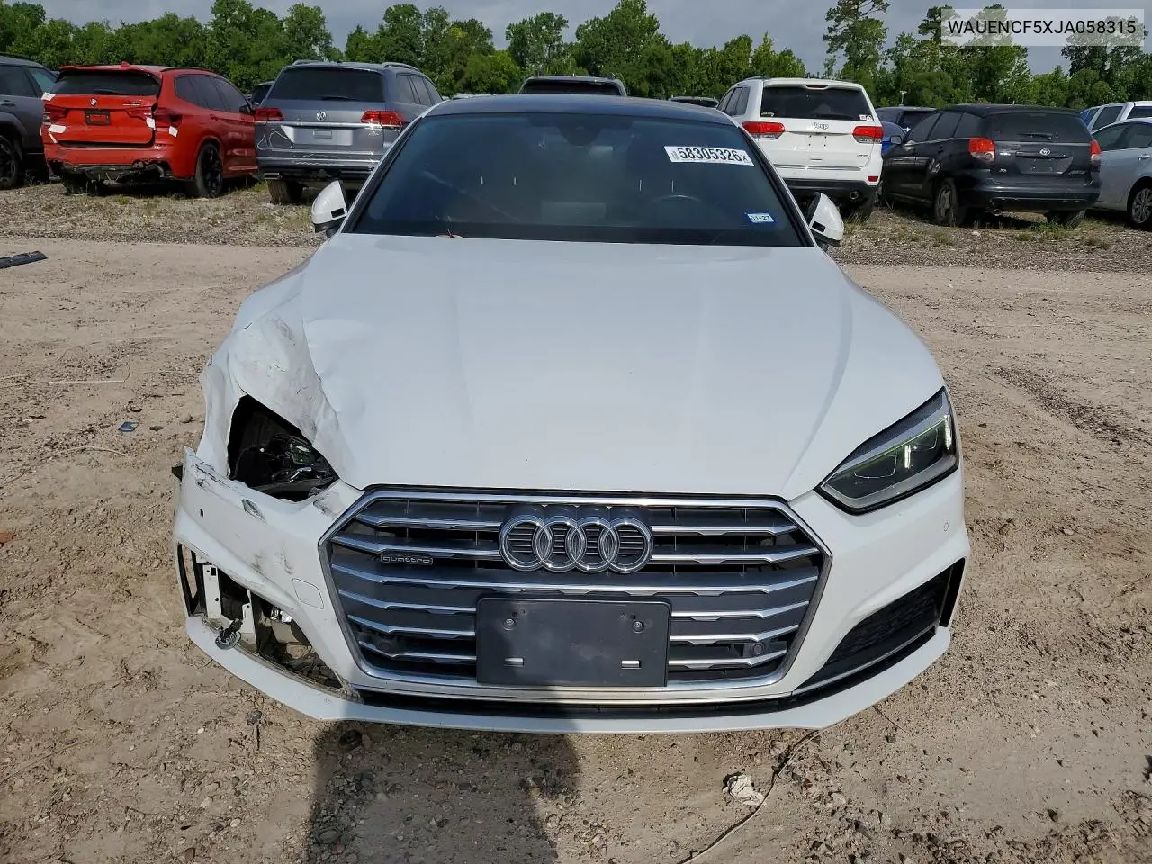 WAUENCF5XJA058315 2018 Audi A5 Premium Plus S-Line