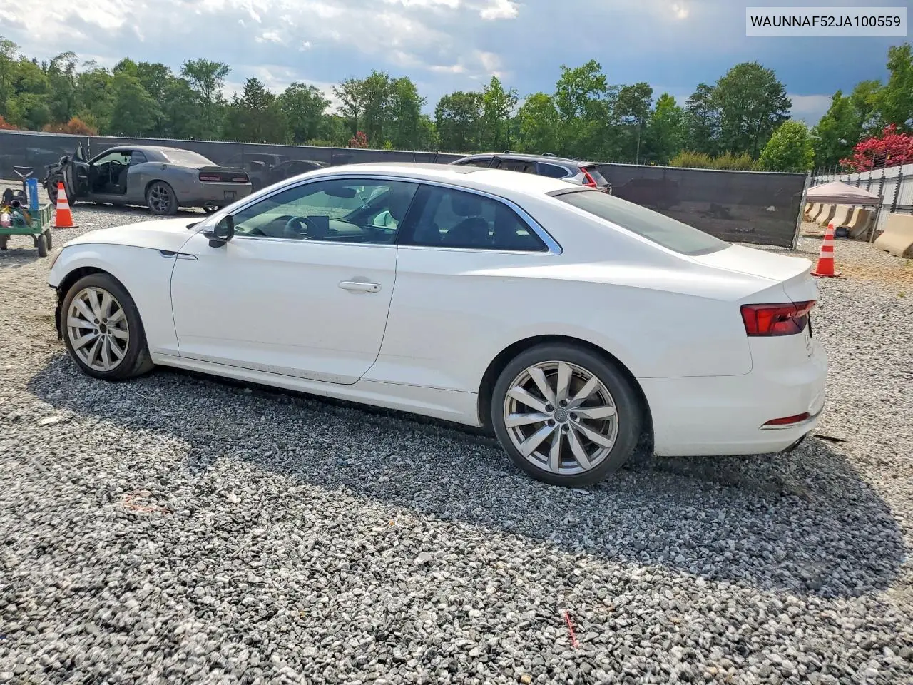 2018 Audi A5 Premium VIN: WAUNNAF52JA100559 Lot: 59261386