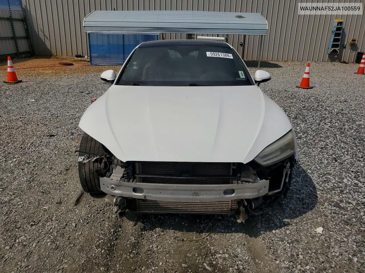 2018 Audi A5 Premium VIN: WAUNNAF52JA100559 Lot: 59261386