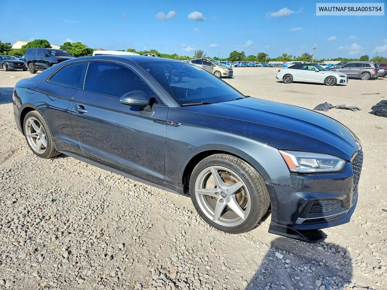 2018 Audi A5 Premium Plus S-Line VIN: WAUTNAF58JA005754 Lot: 59406856