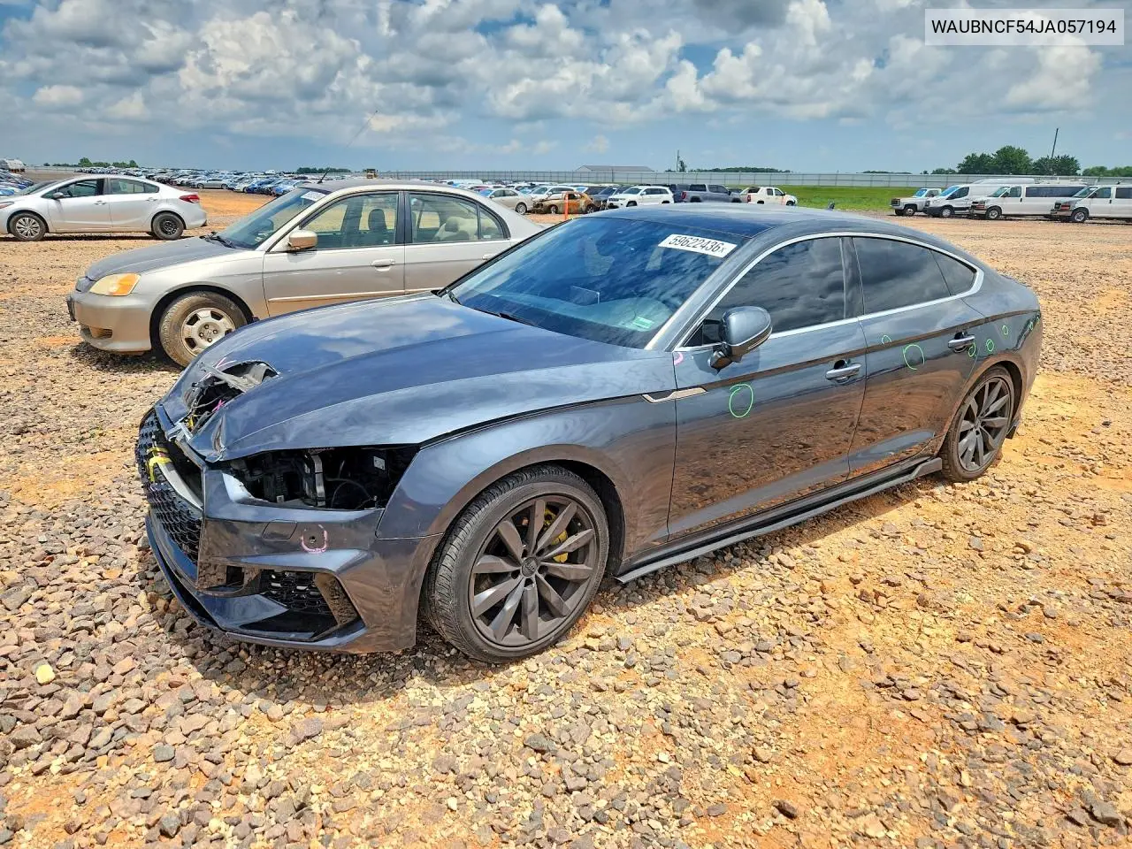 2018 Audi A5 Premium Plus VIN: WAUBNCF54JA057194 Lot: 59622436