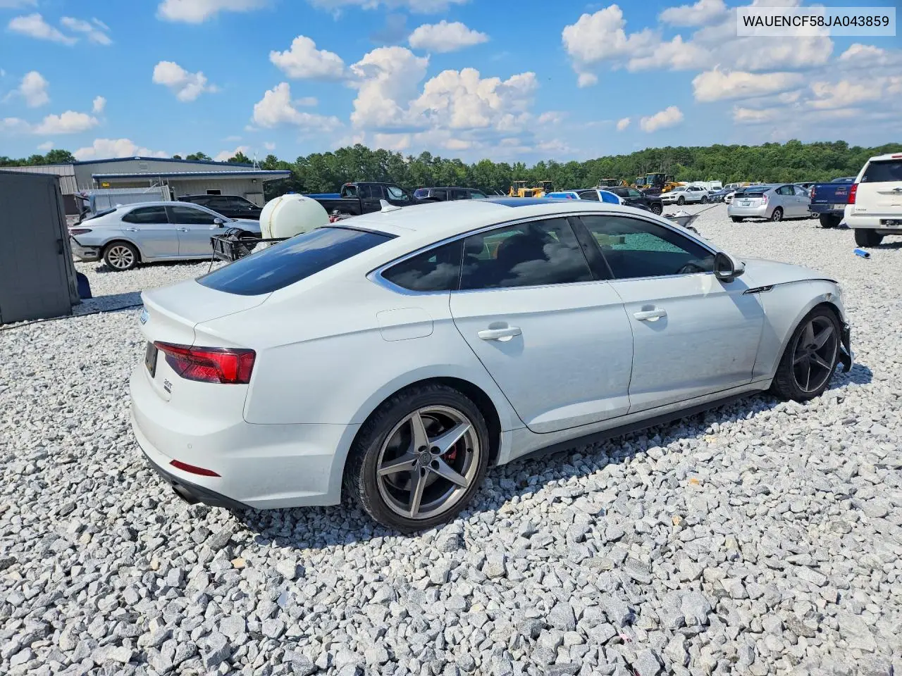 2018 Audi A5 Premium Plus S-Line VIN: WAUENCF58JA043859 Lot: 60065916
