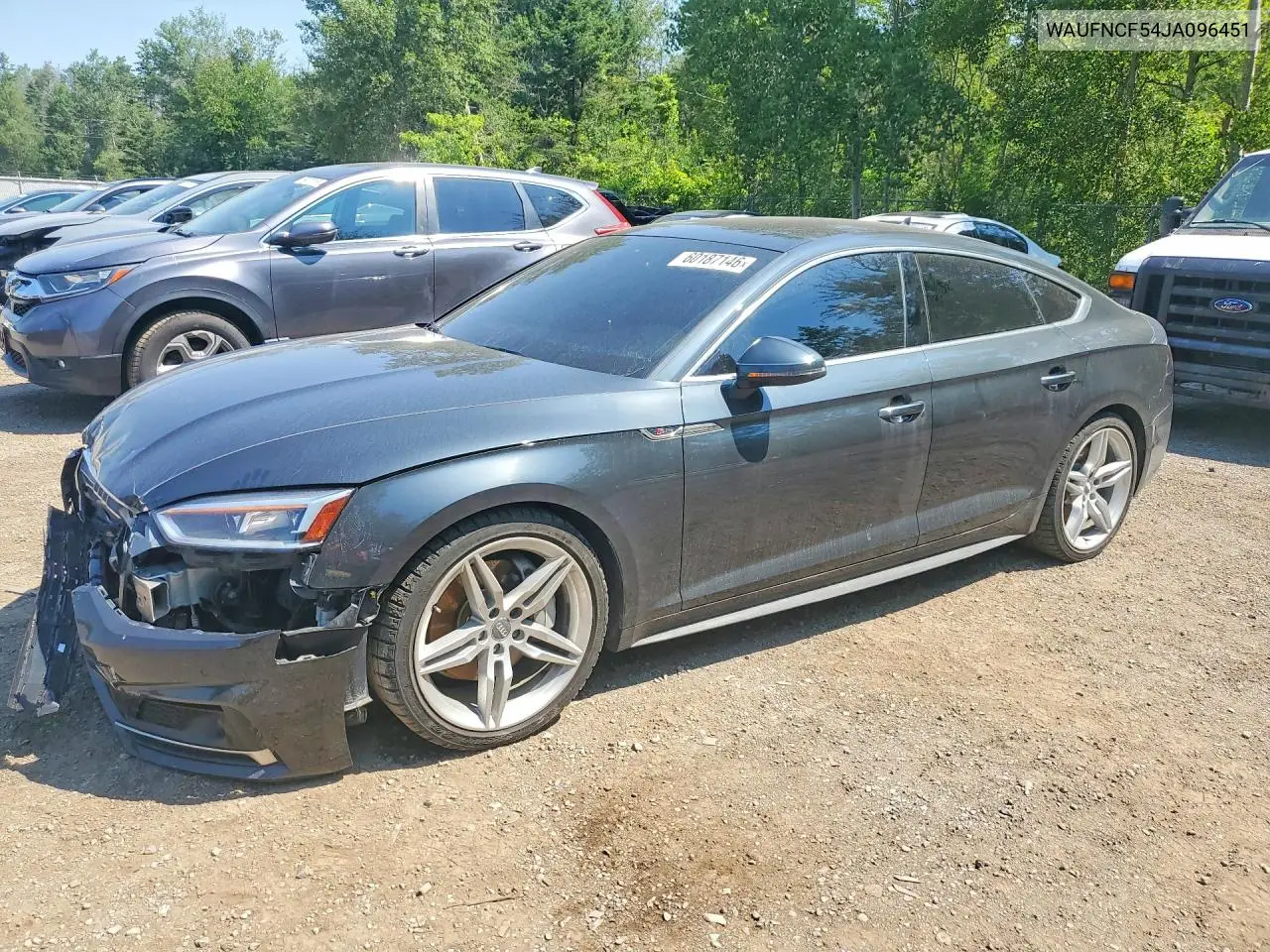2018 Audi A5 Prestige S-Line VIN: WAUFNCF54JA096451 Lot: 60187146