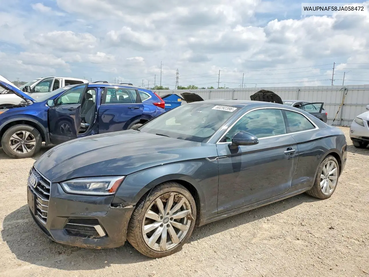2018 Audi A5 Premium Plus VIN: WAUPNAF58JA058472 Lot: 60292396