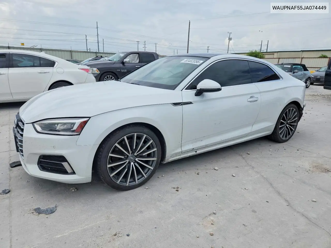 2018 Audi A5 Premium Plus VIN: WAUPNAF55JA074449 Lot: 60482056