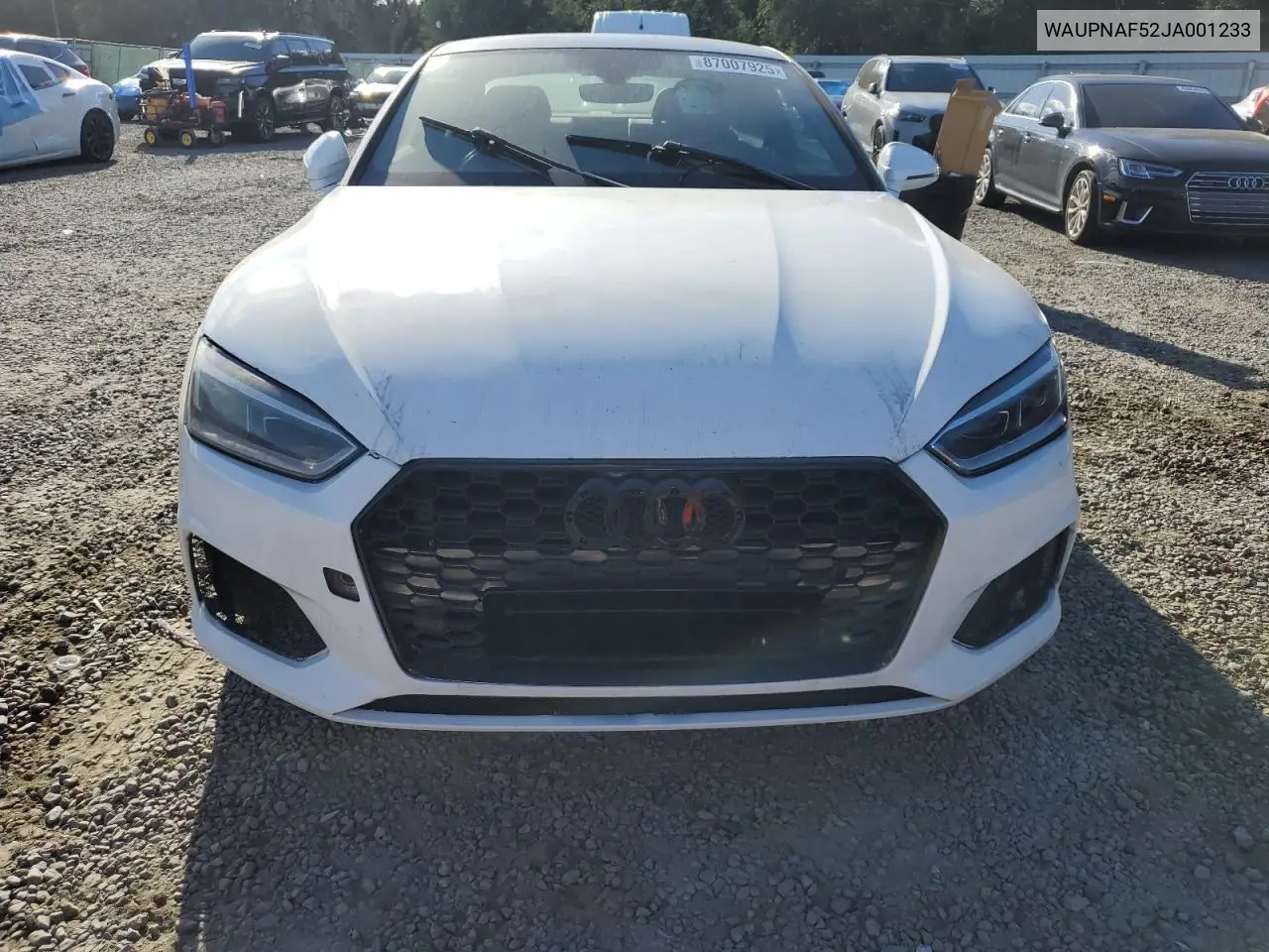 WAUPNAF52JA001233 2018 Audi A5 Premium Plus