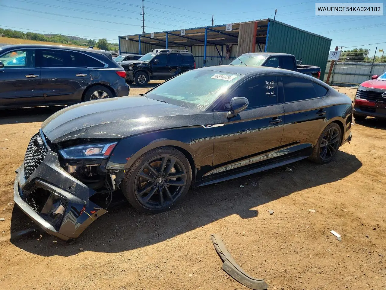 2019 Audi A5 Prestige S-Line VIN: WAUFNCF54KA024182 Lot: 56548546