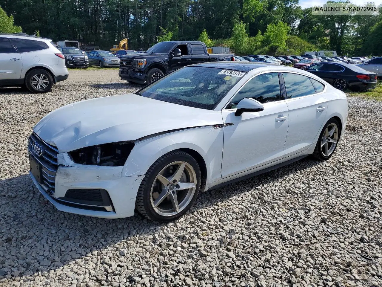 2019 Audi A5 Premium Plus S-Line VIN: WAUENCF57KA072996 Lot: 57493316