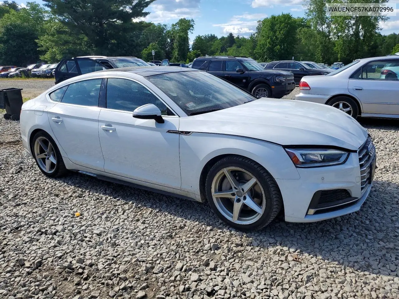 2019 Audi A5 Premium Plus S-Line VIN: WAUENCF57KA072996 Lot: 57493316