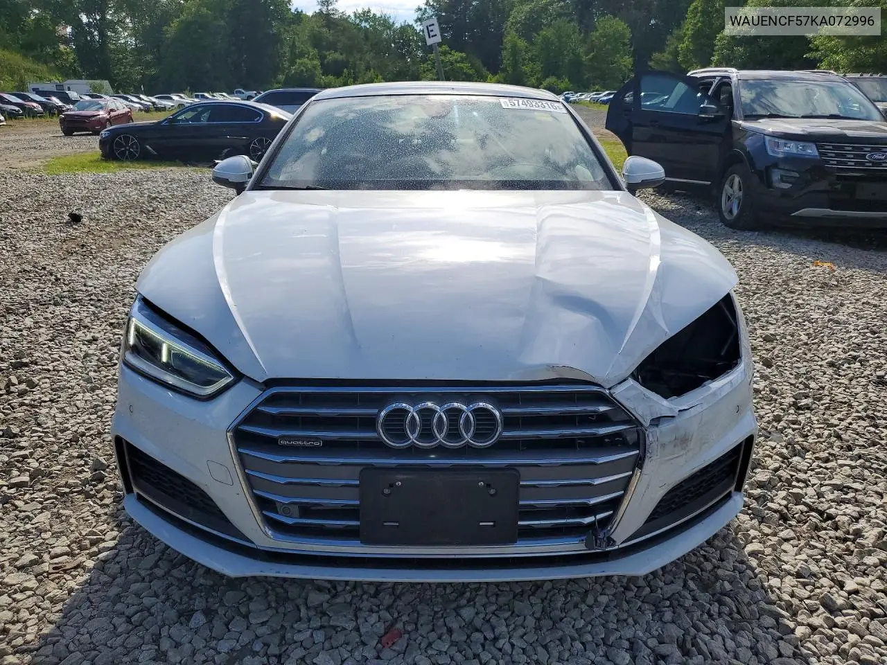 2019 Audi A5 Premium Plus S-Line VIN: WAUENCF57KA072996 Lot: 57493316