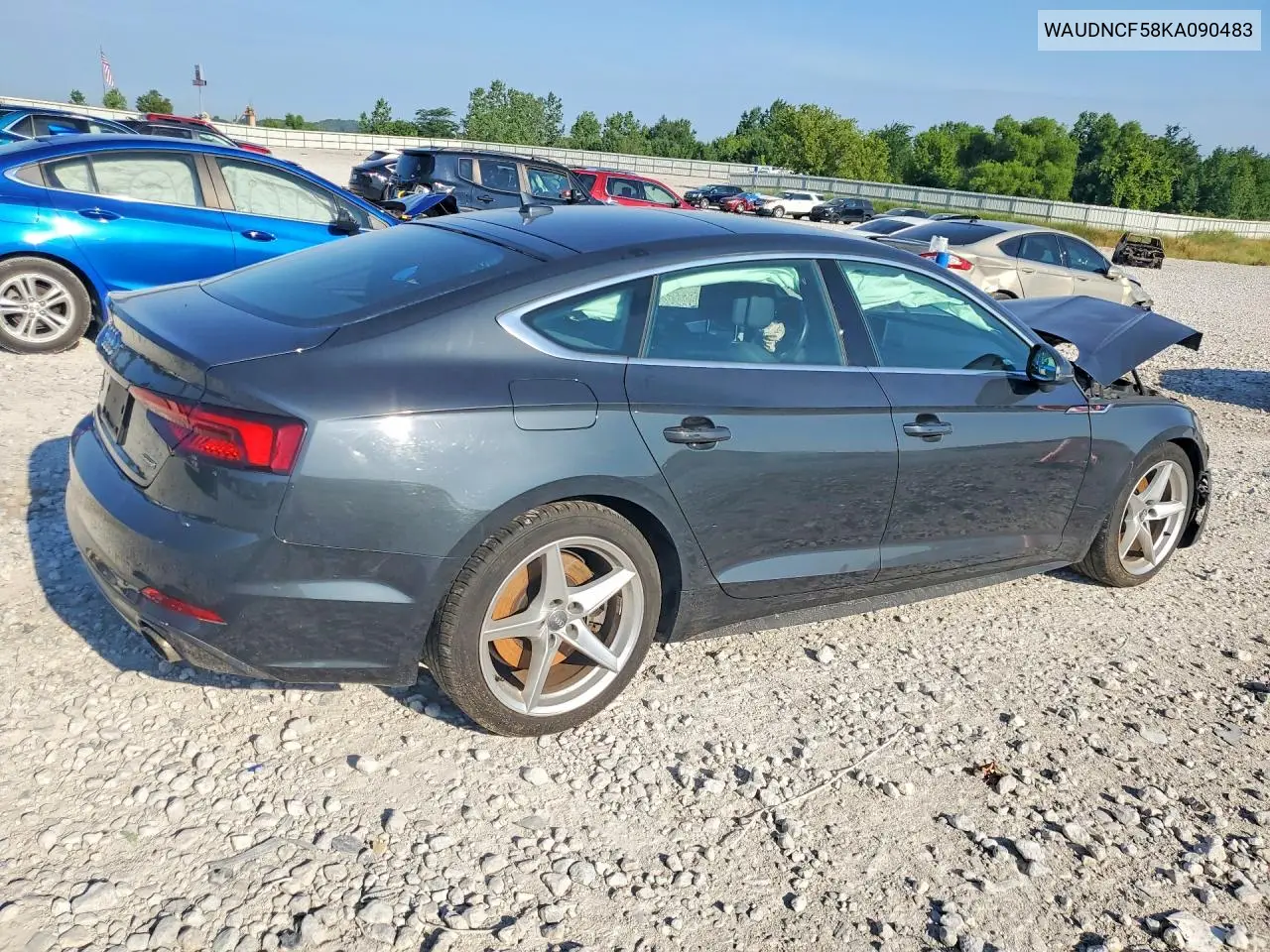 2019 Audi A5 Premium S Line VIN: WAUDNCF58KA090483 Lot: 59991256