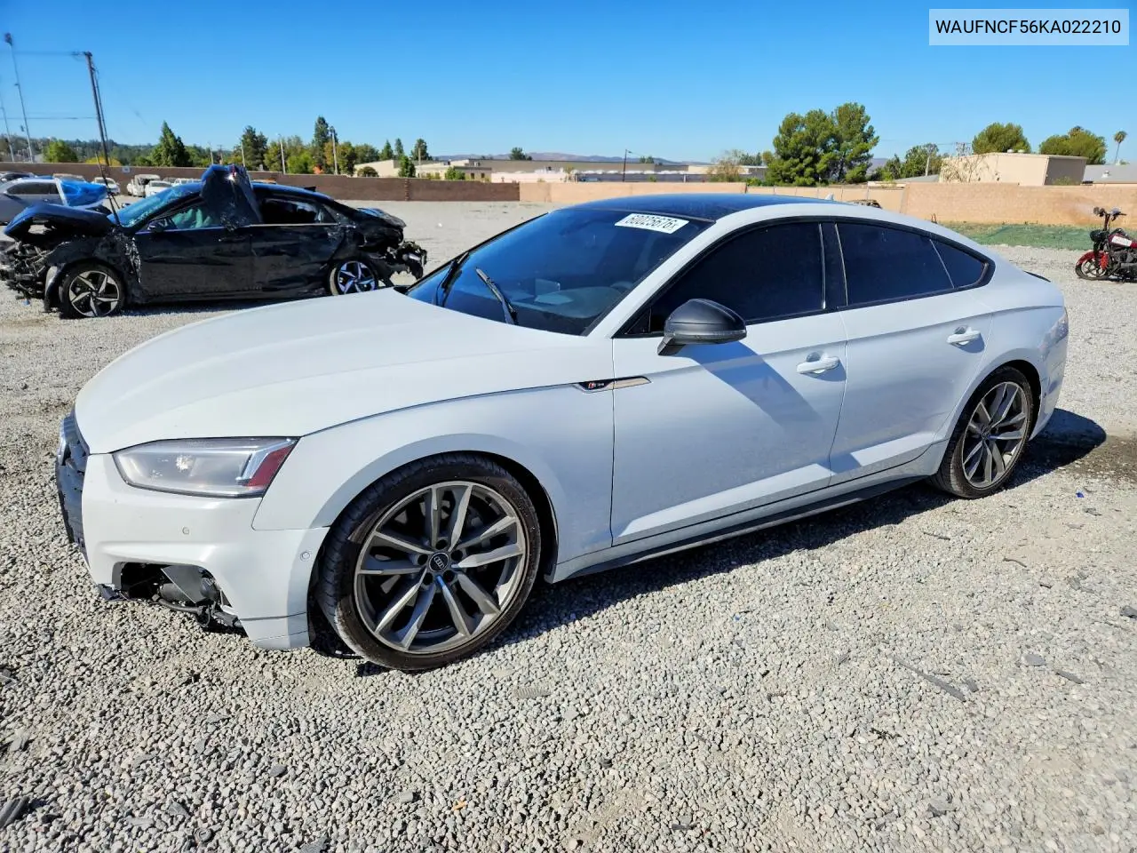 2019 Audi A5 Prestige S-Line VIN: WAUFNCF56KA022210 Lot: 60025676