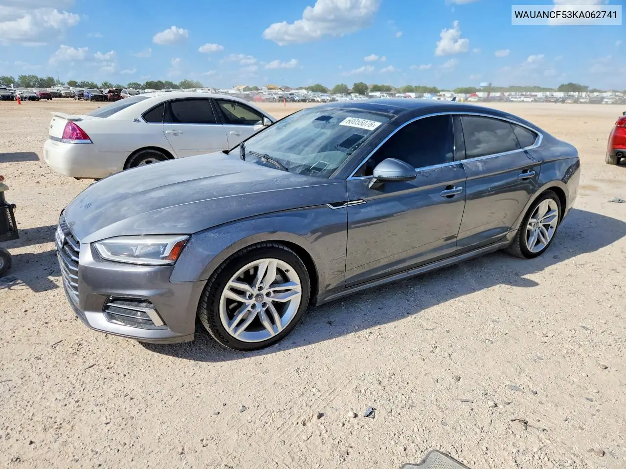 2019 Audi A5 Premium VIN: WAUANCF53KA062741 Lot: 60055076