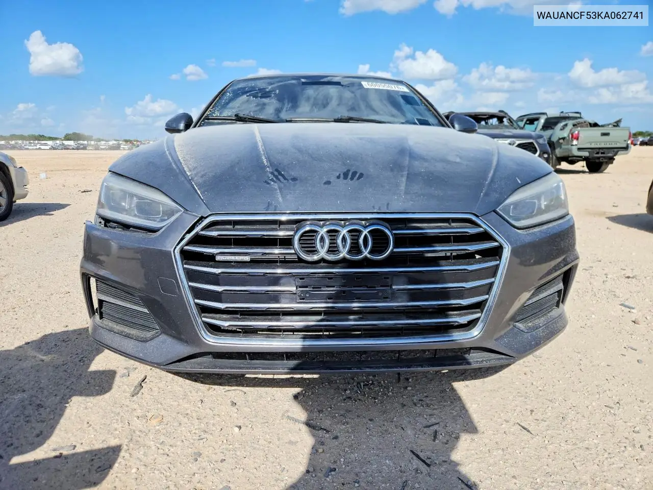 2019 Audi A5 Premium VIN: WAUANCF53KA062741 Lot: 60055076