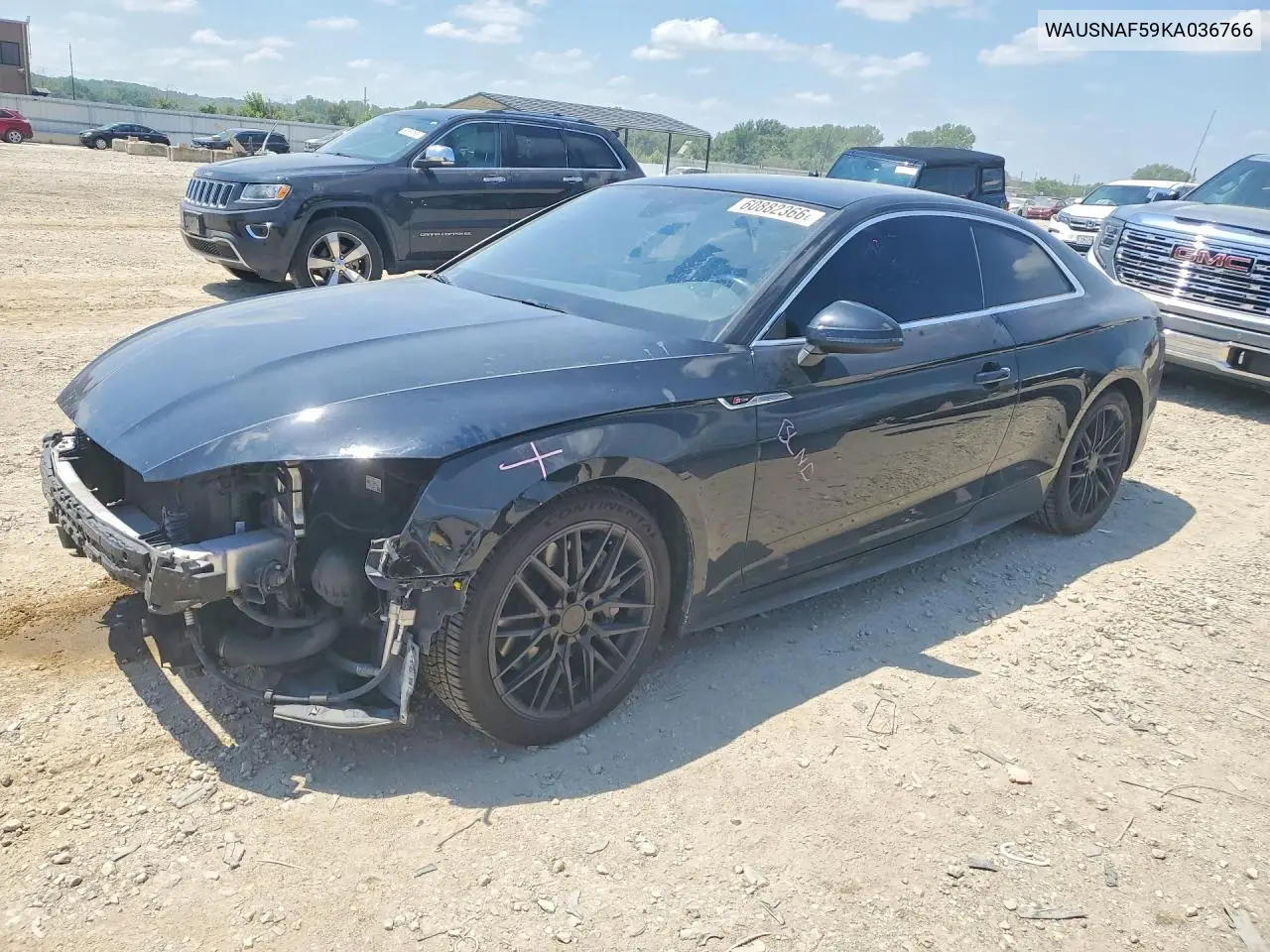 2019 Audi A5 Premium VIN: WAUSNAF59KA036766 Lot: 60882366