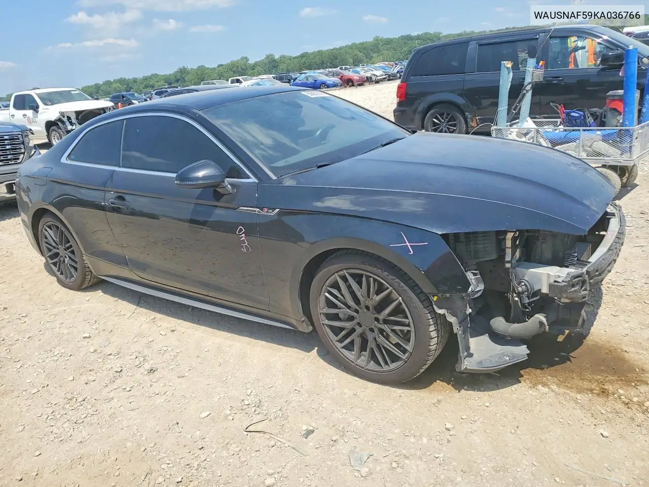 2019 Audi A5 Premium VIN: WAUSNAF59KA036766 Lot: 60882366