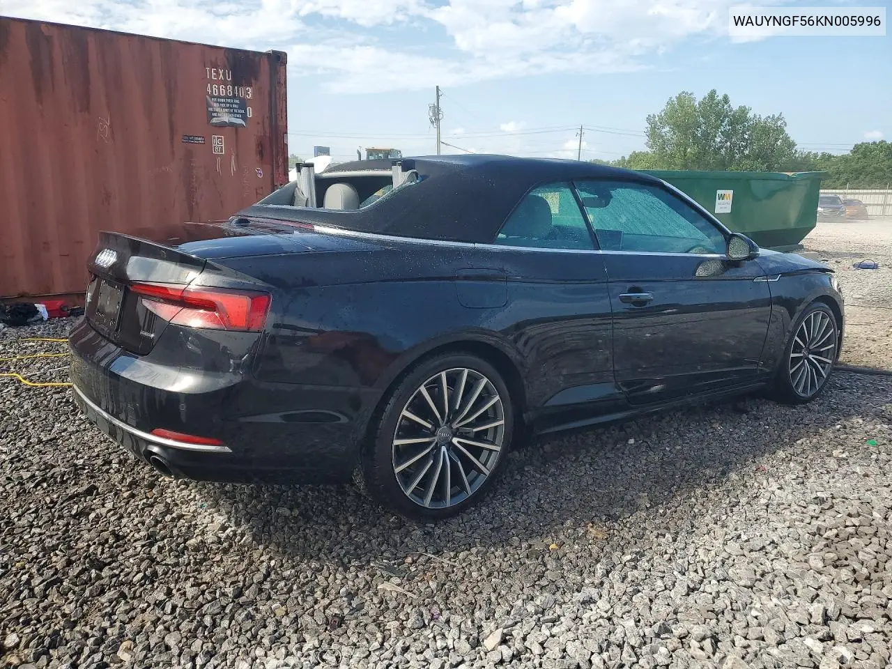 2019 Audi A5 Premium Plus VIN: WAUYNGF56KN005996 Lot: 61173306