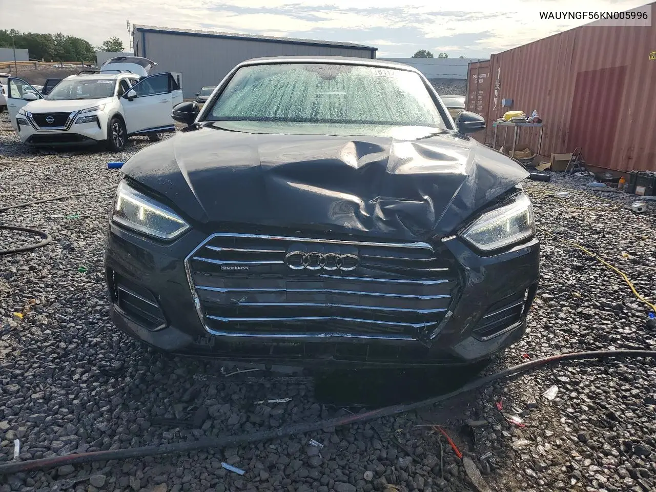 2019 Audi A5 Premium Plus VIN: WAUYNGF56KN005996 Lot: 61173306