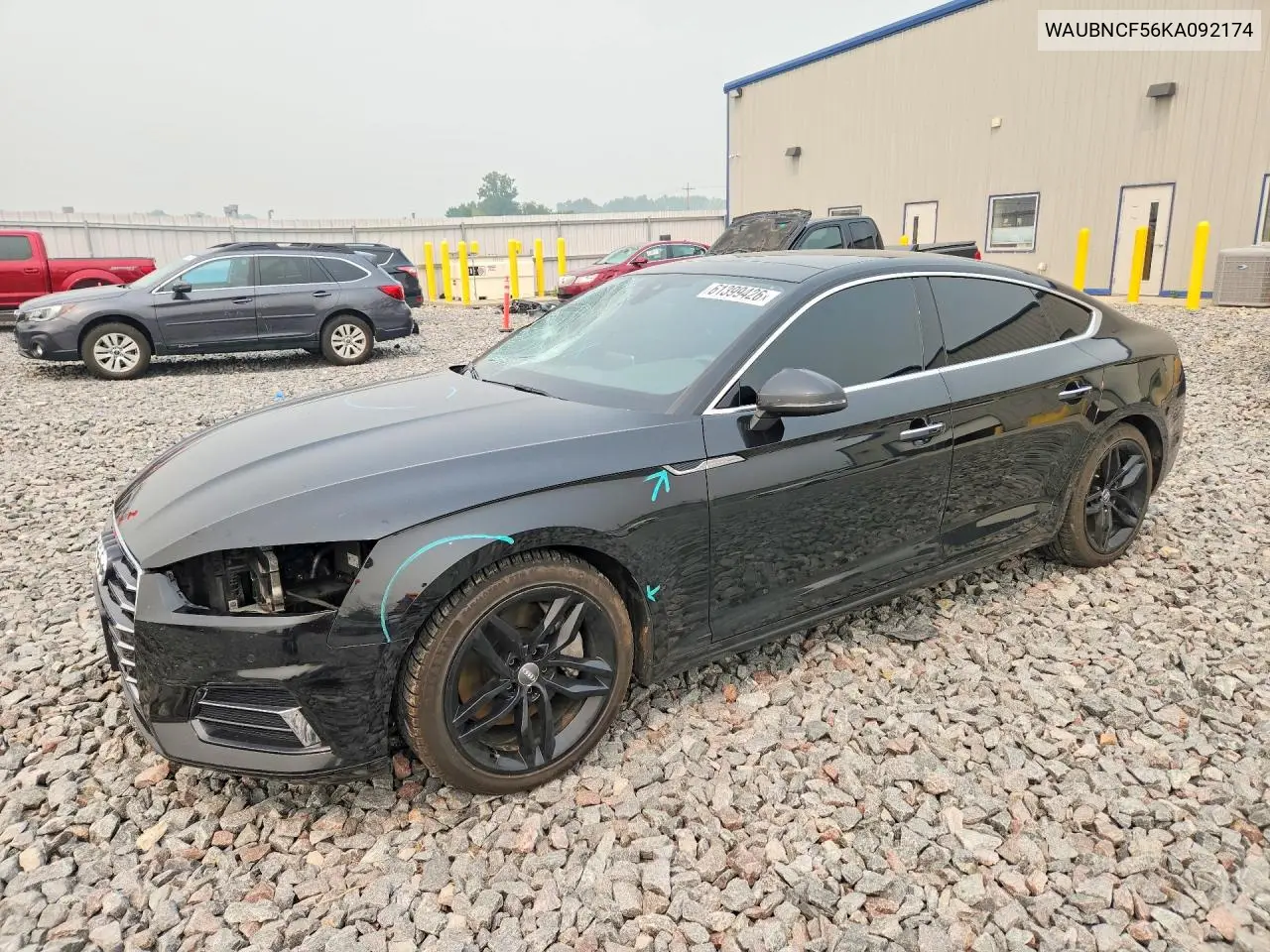 2019 Audi A5 Premium Plus VIN: WAUBNCF56KA092174 Lot: 61399426