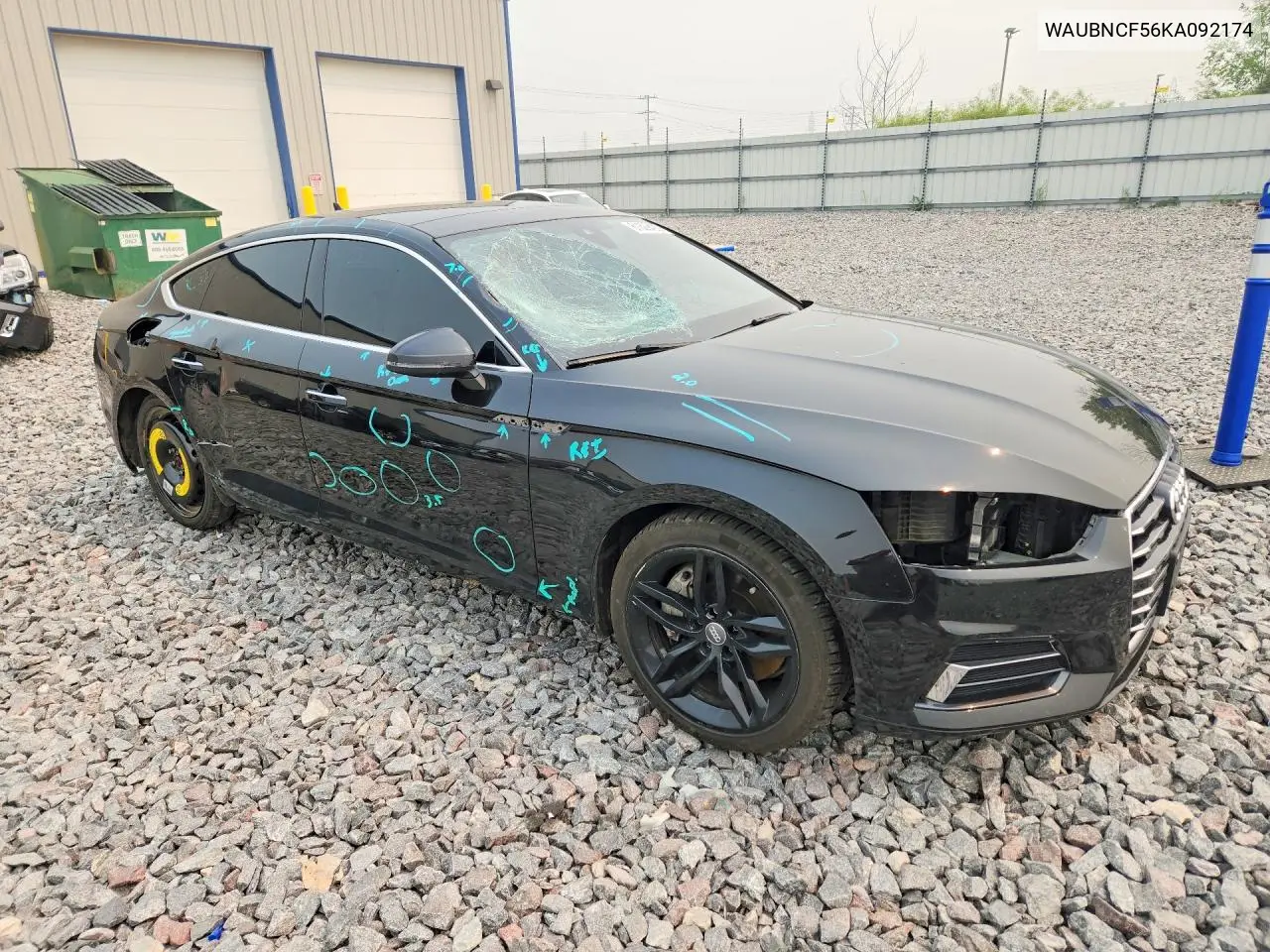2019 Audi A5 Premium Plus VIN: WAUBNCF56KA092174 Lot: 61399426