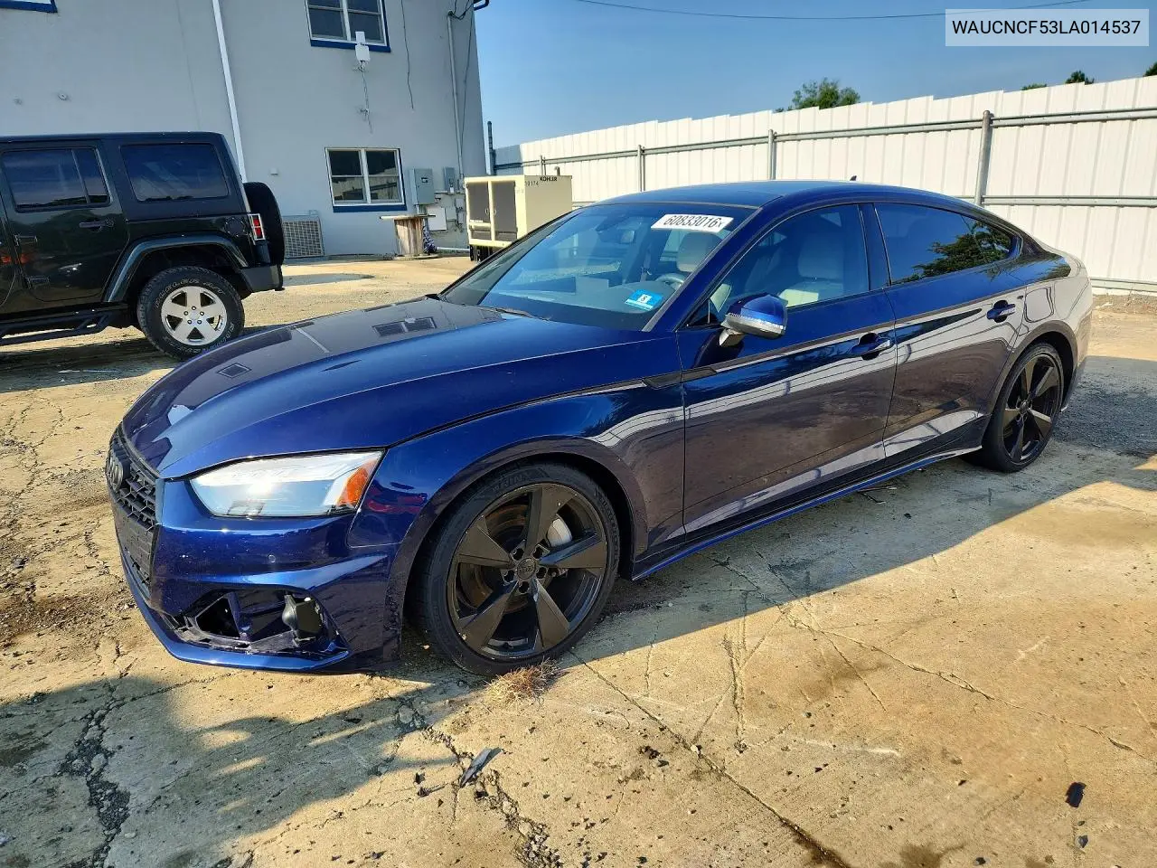 2020 Audi A5 Premium Plus VIN: WAUCNCF53LA014537 Lot: 60833016