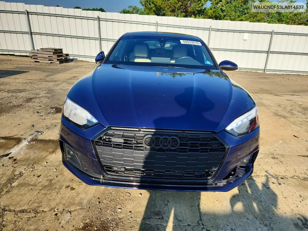2020 Audi A5 Premium Plus VIN: WAUCNCF53LA014537 Lot: 60833016