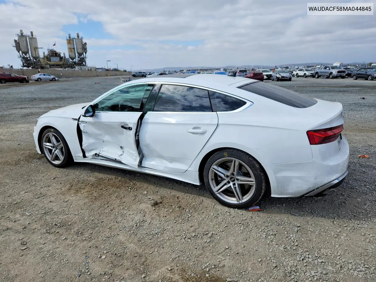 2021 Audi A5 Premium 45 VIN: WAUDACF58MA044845 Lot: 59285856