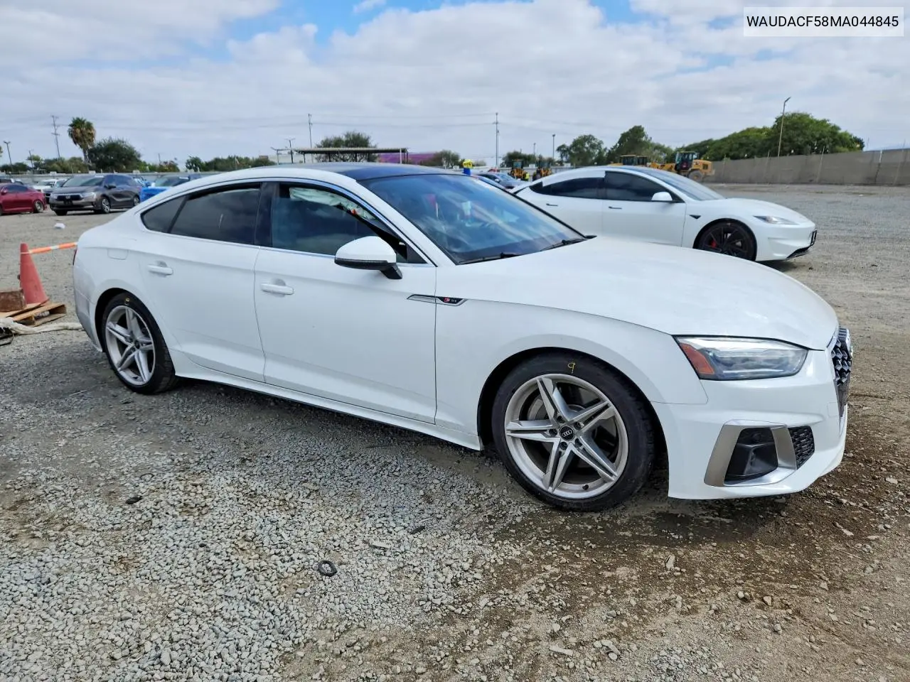 2021 Audi A5 Premium 45 VIN: WAUDACF58MA044845 Lot: 59285856