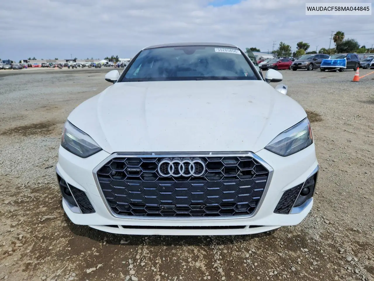 2021 Audi A5 Premium 45 VIN: WAUDACF58MA044845 Lot: 59285856