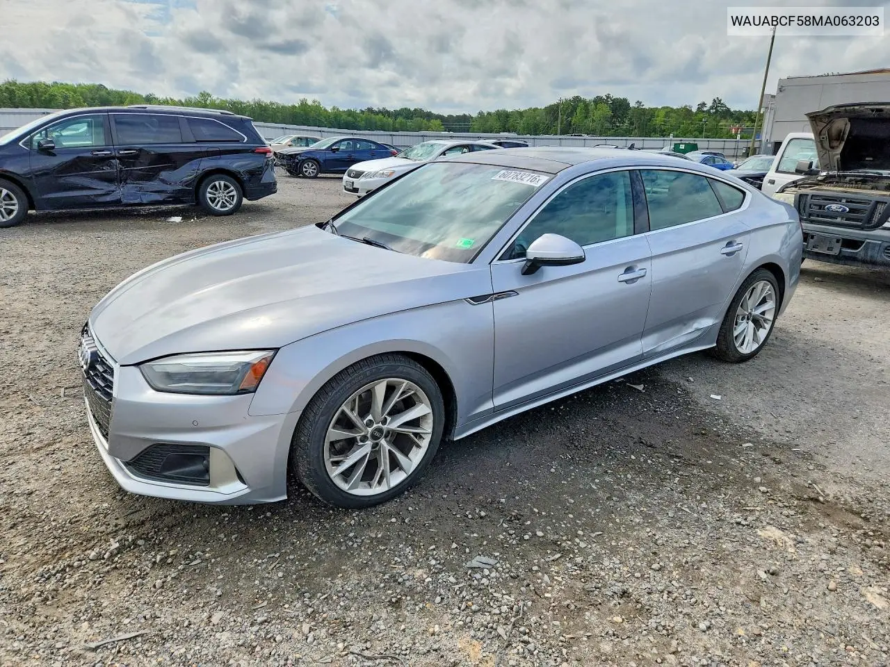 2021 Audi A5 Premium 40 VIN: WAUABCF58MA063203 Lot: 60783216