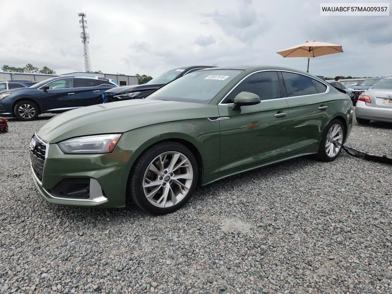 2021 Audi A5 Premium 40 VIN: WAUABCF57MA009357 Lot: 60857616