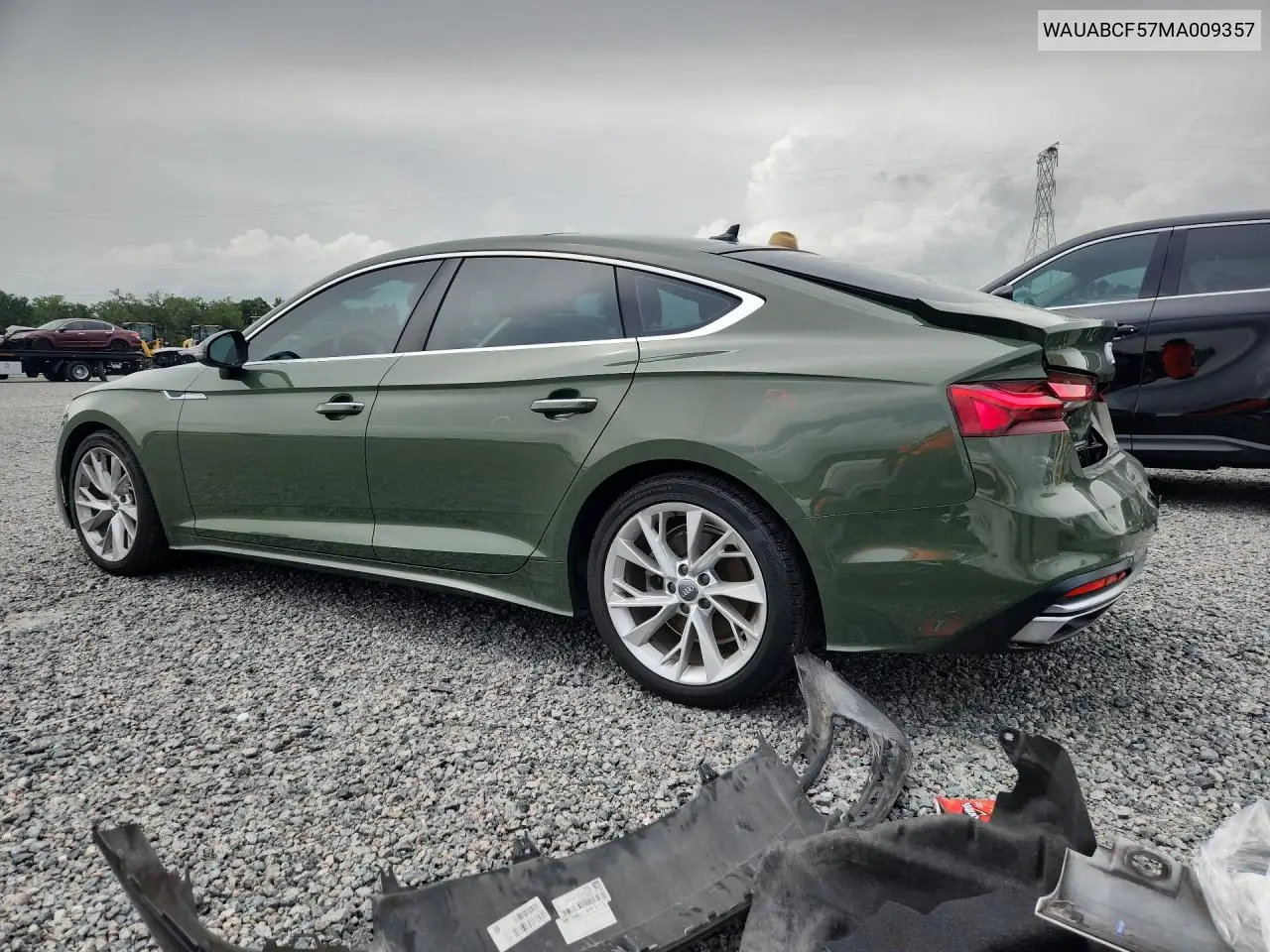 2021 Audi A5 Premium 40 VIN: WAUABCF57MA009357 Lot: 60857616