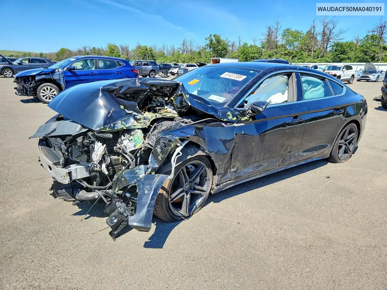 2021 Audi A5 Premium 45 VIN: WAUDACF50MA040191 Lot: 61437386