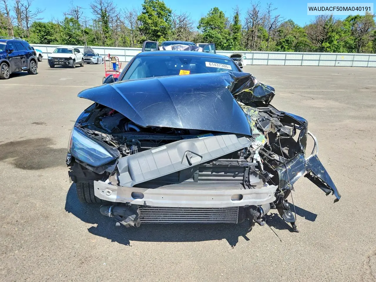 2021 Audi A5 Premium 45 VIN: WAUDACF50MA040191 Lot: 61437386