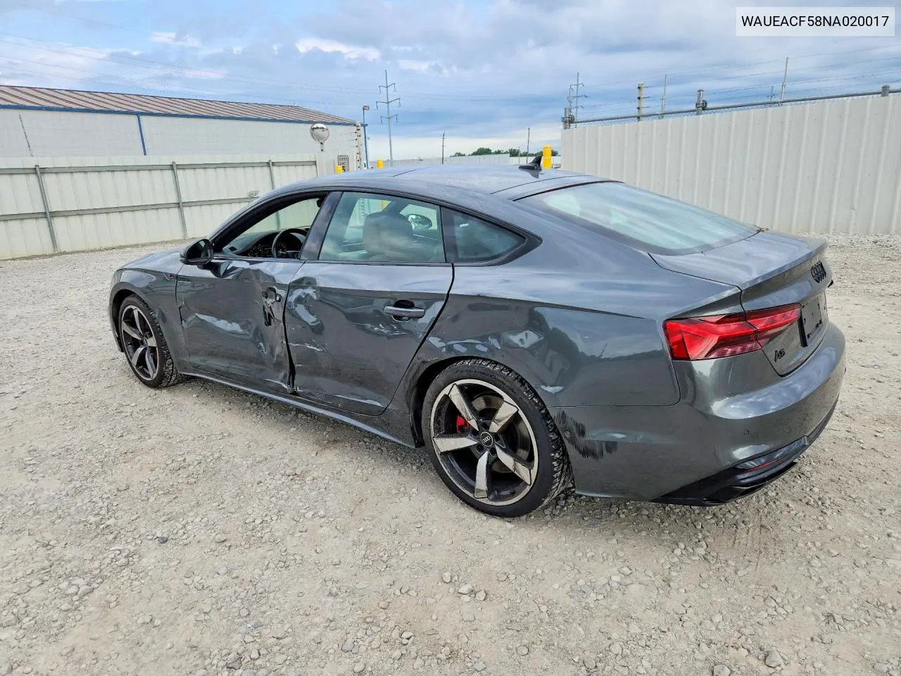 2022 Audi A5 Prestige 45 VIN: WAUEACF58NA020017 Lot: 48544966