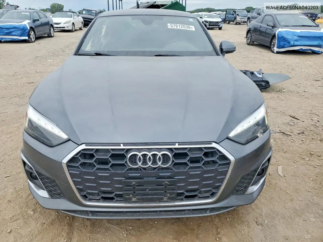 2022 Audi A5 Premium Plus 45 VIN: WAUFACF50NA040203 Lot: 57612036