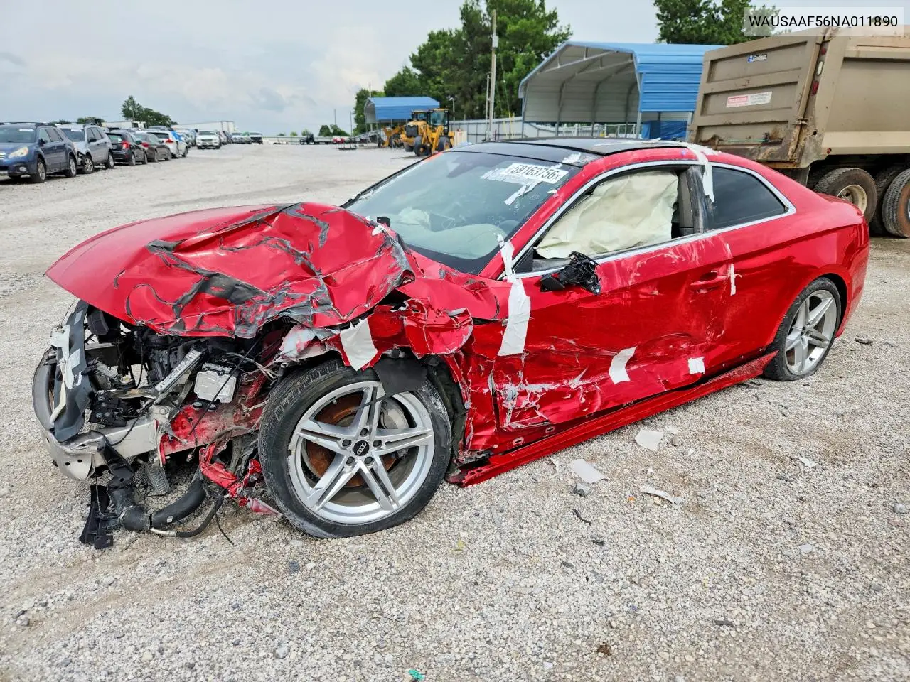 WAUSAAF56NA011890 2022 Audi A5 Premium 45