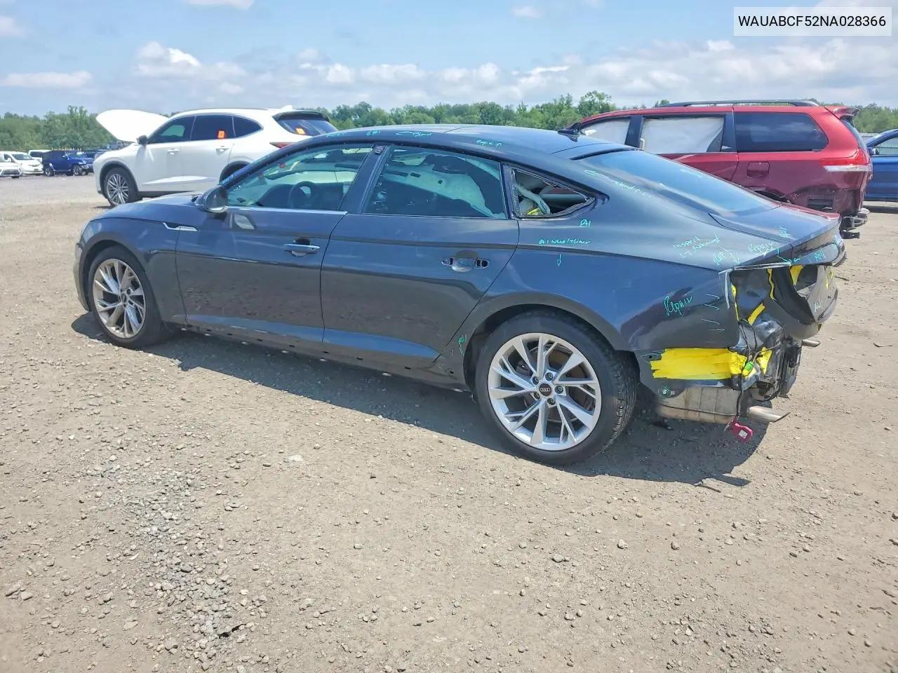 2022 Audi A5 Premium 40 VIN: WAUABCF52NA028366 Lot: 59954186