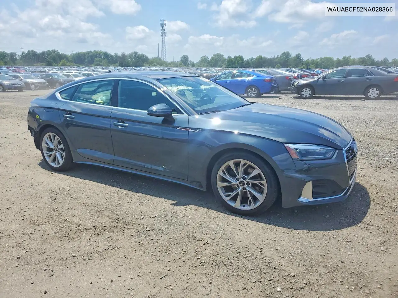 2022 Audi A5 Premium 40 VIN: WAUABCF52NA028366 Lot: 59954186