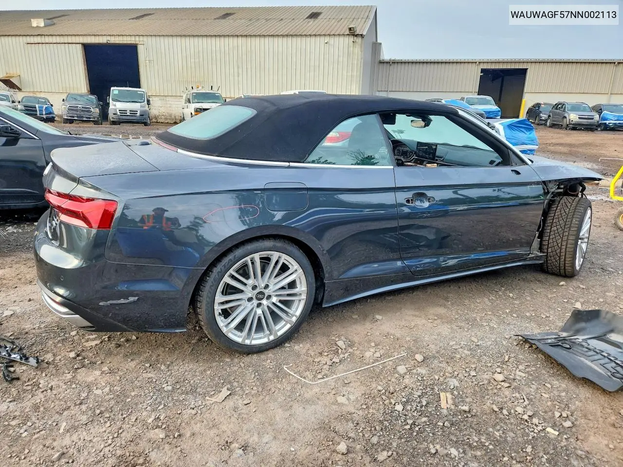 2022 Audi A5 Premium Plus 45 VIN: WAUWAGF57NN002113 Lot: 60241696