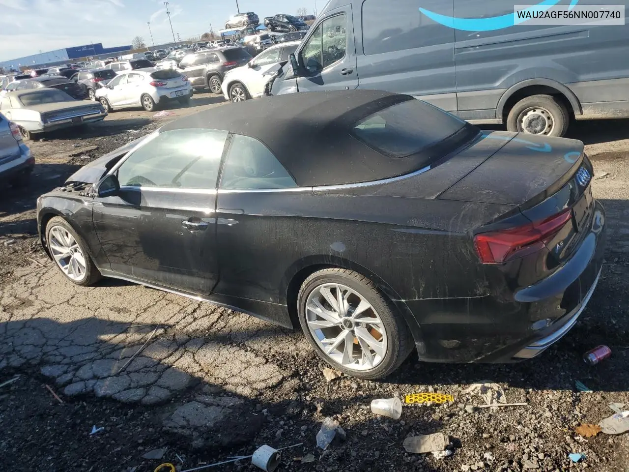 2022 Audi A5 Premium 45 VIN: WAU2AGF56NN007740 Lot: 92432105
