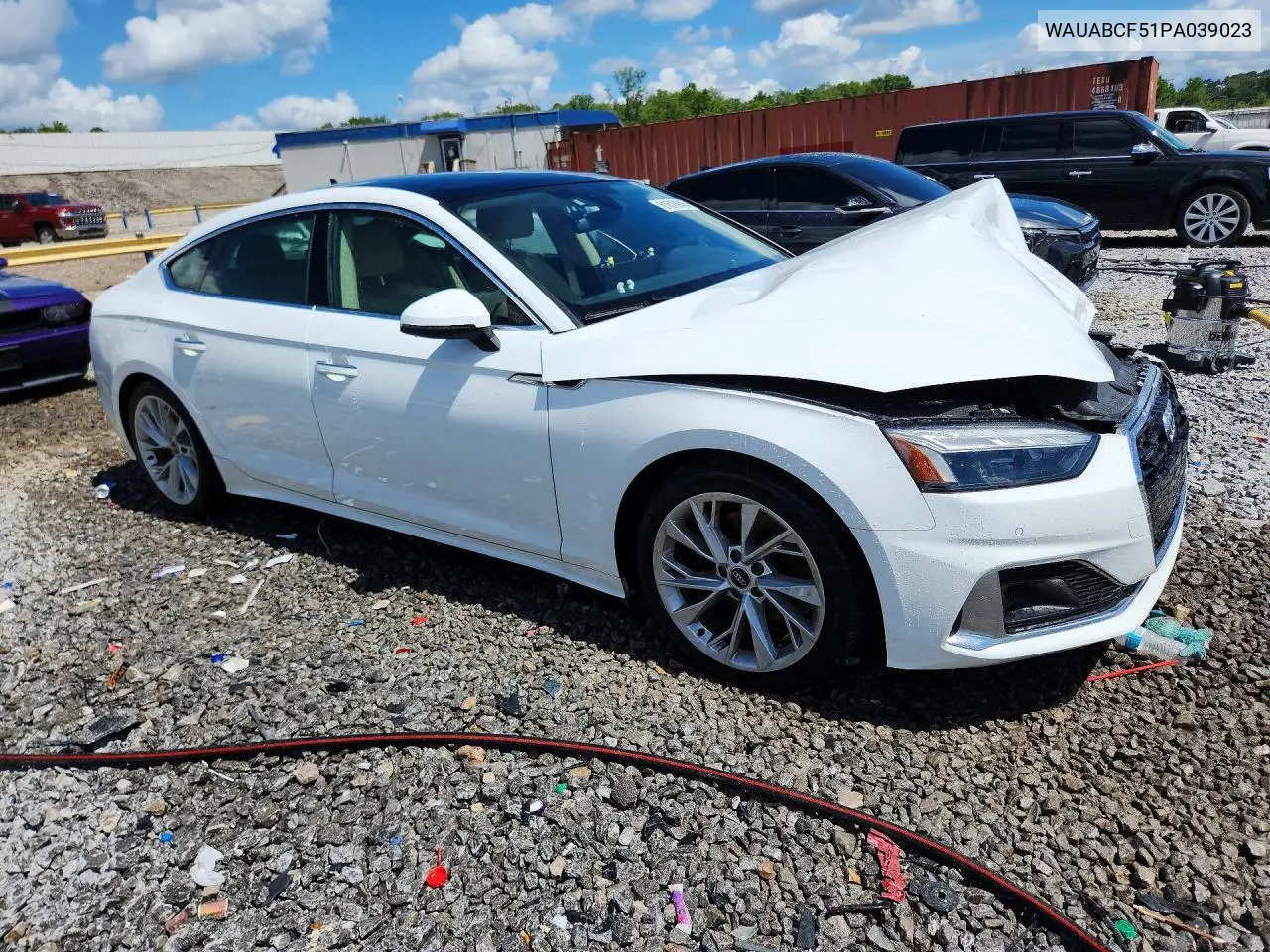 2023 Audi A5 Premium 40 VIN: WAUABCF51PA039023 Lot: 61610946