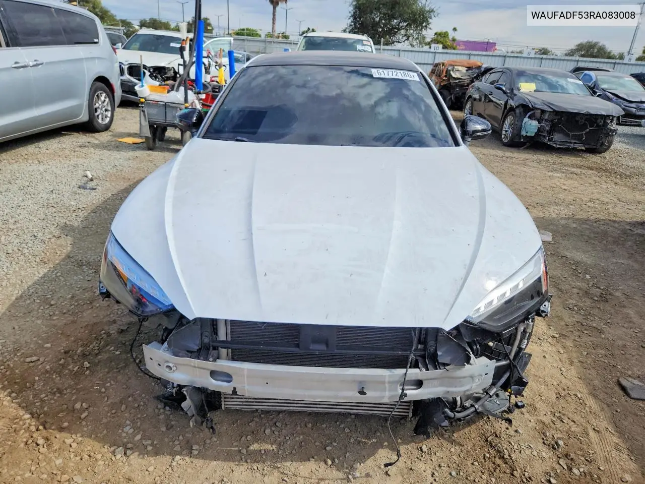 2024 Audi A5 Premium Plus 45 VIN: WAUFADF53RA083008 Lot: 61772186
