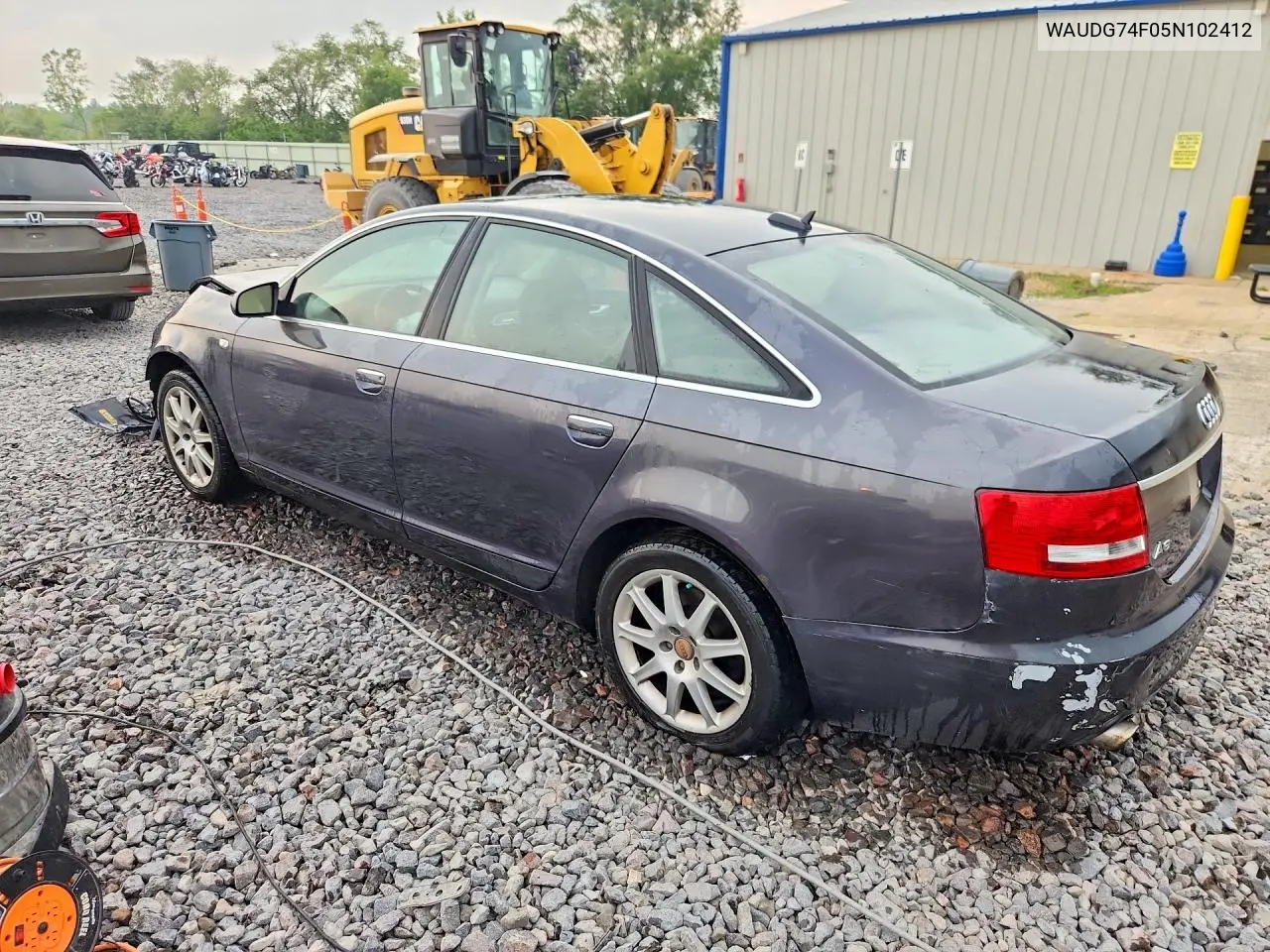 2005 Audi A6 3.2 Quattro VIN: WAUDG74F05N102412 Lot: 61909226
